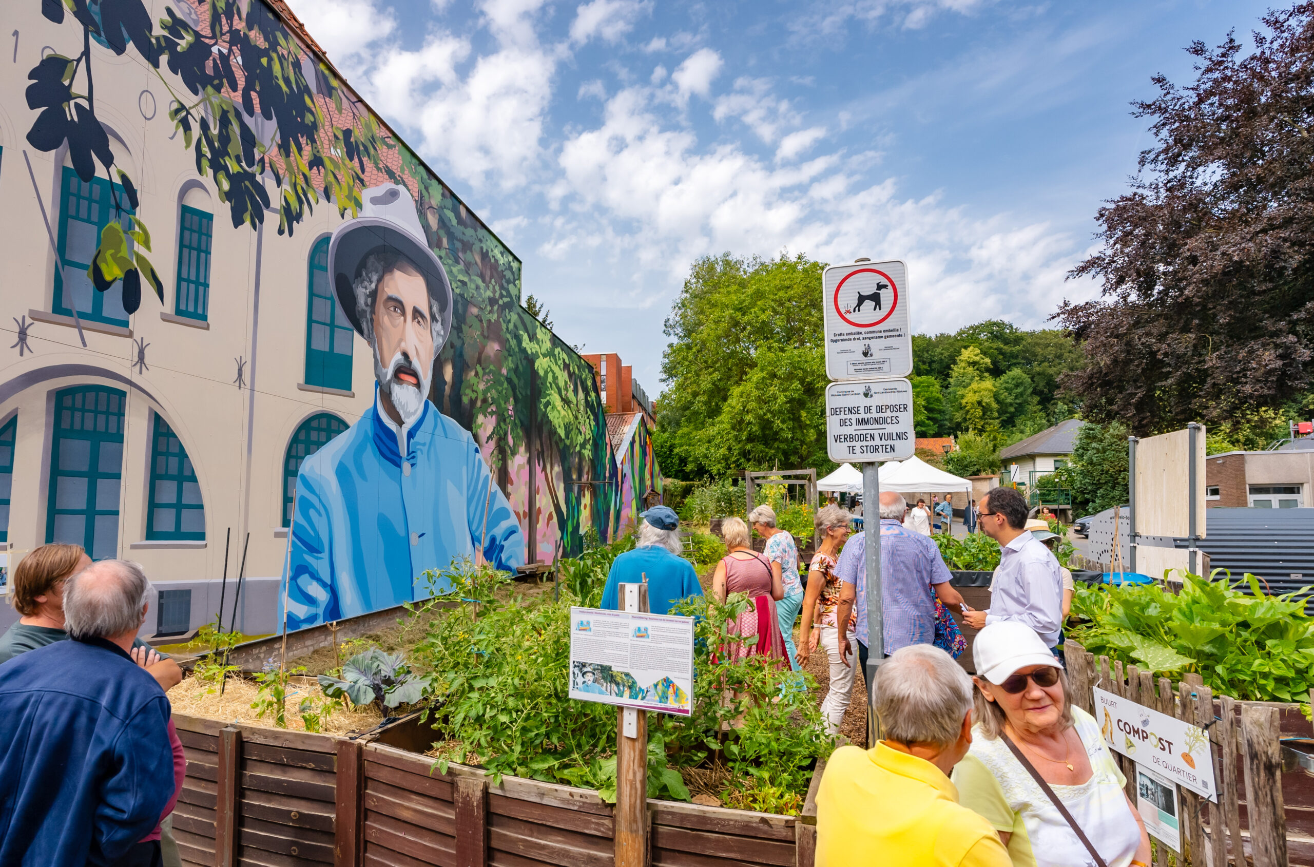 Inauguration de la fresque Constand Montald - Inhuldiging van het fresco van Constand Montald