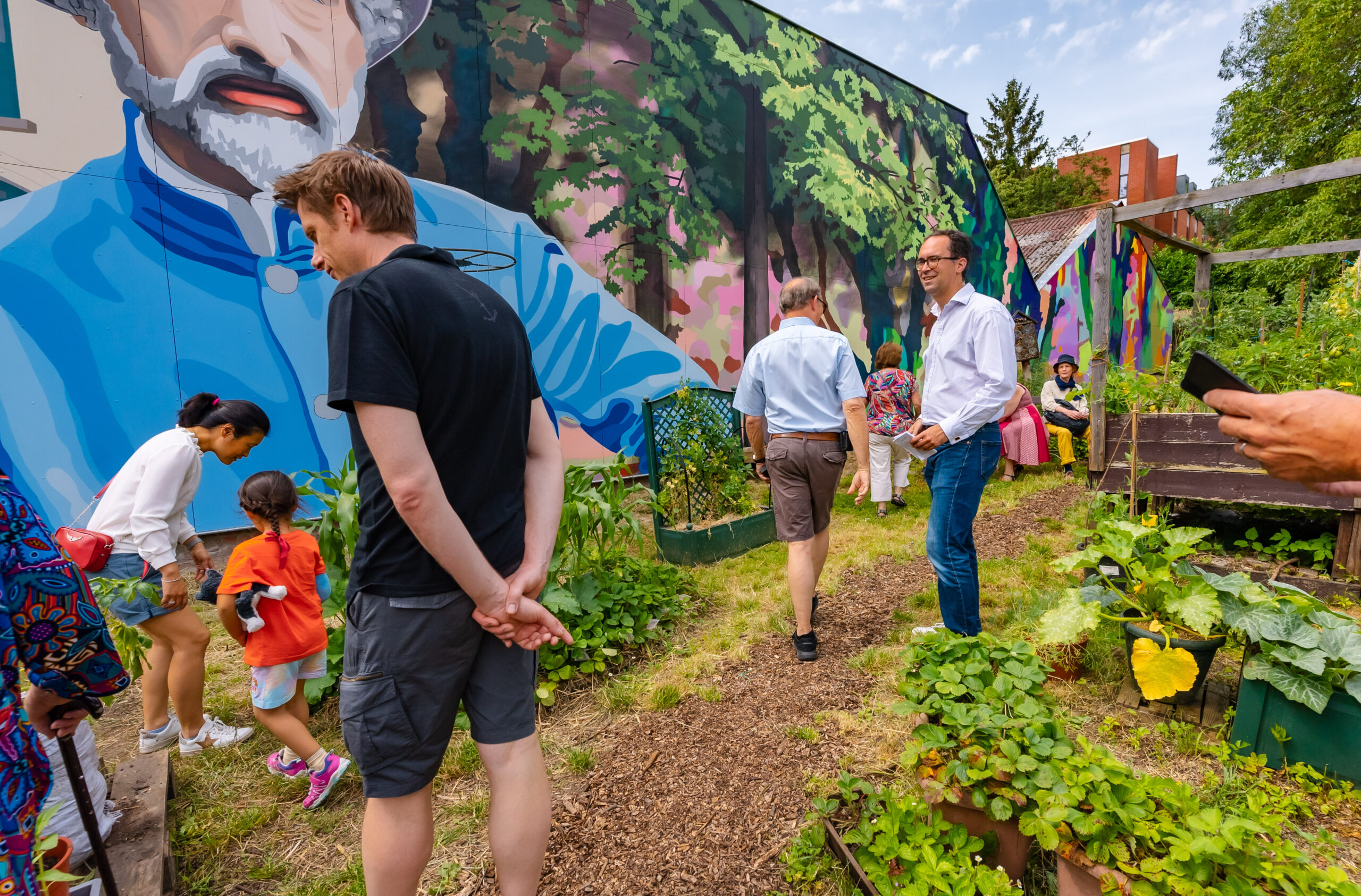 Inauguration de la fresque Constand Montald - Inhuldiging van het fresco van Constand Montald