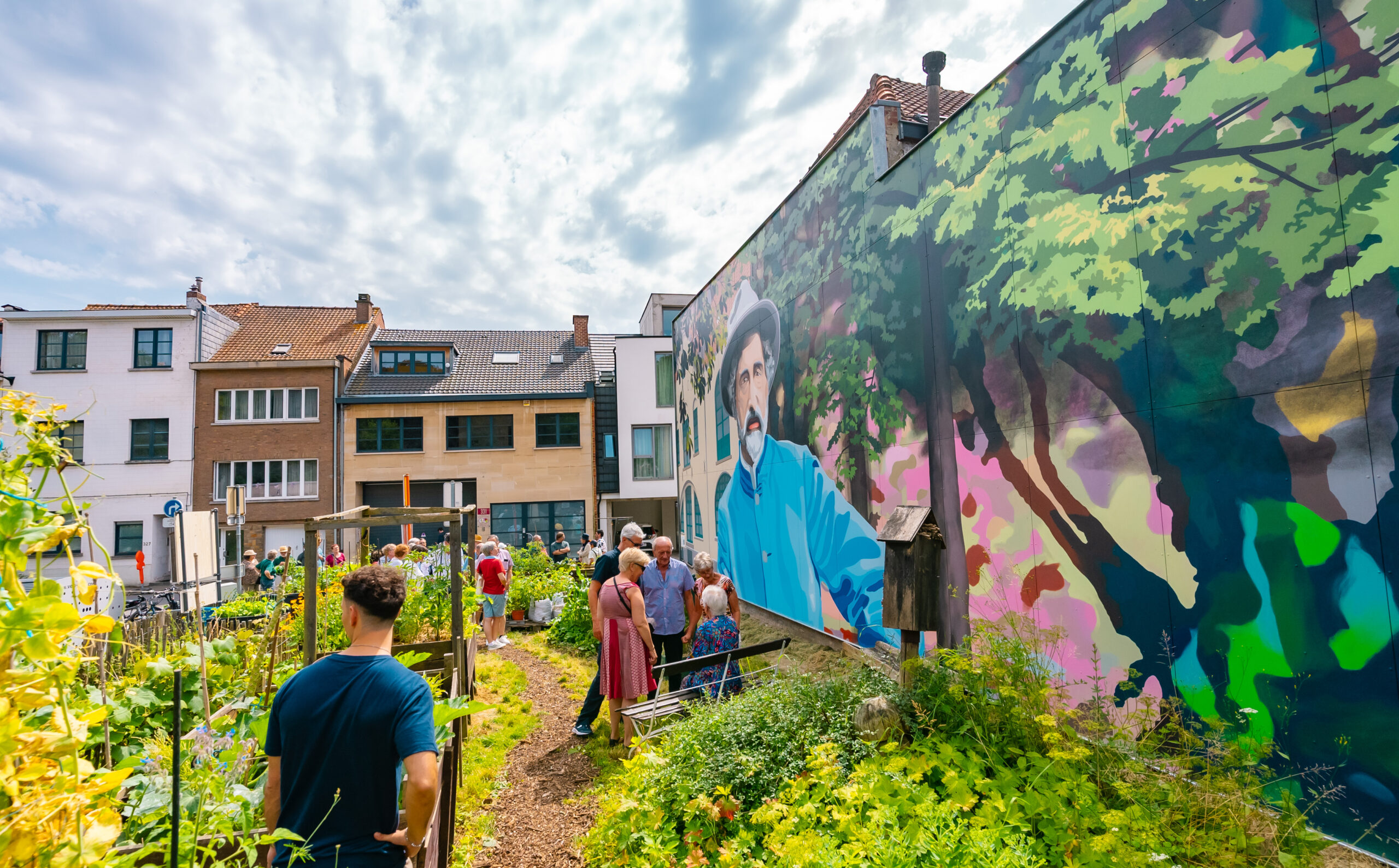 Inauguration de la fresque Constand Montald - Inhuldiging van het fresco van Constand Montald