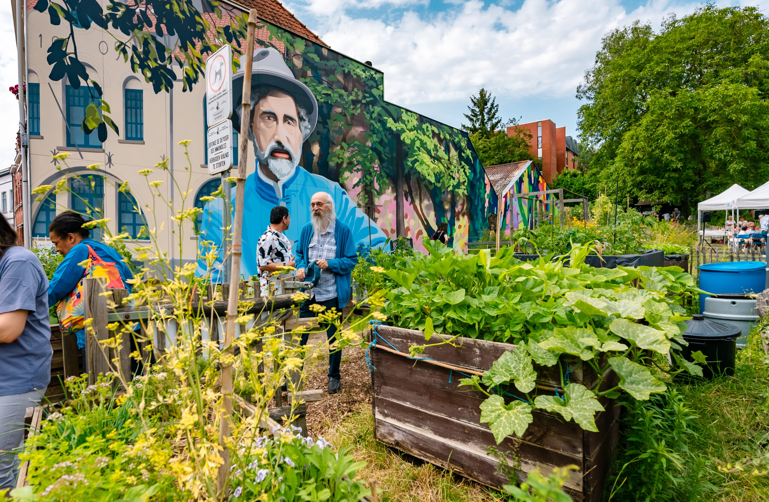 Inauguration de la fresque Constand Montald - Inhuldiging van het fresco van Constand Montald