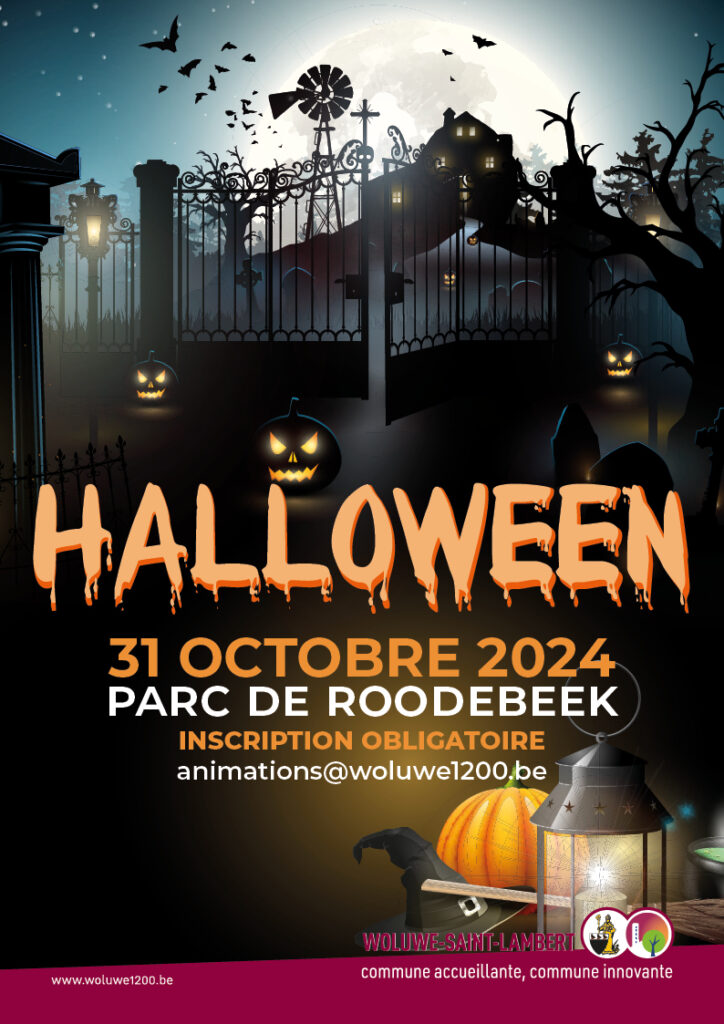 Affiche Halloween au parc de Roodebeek